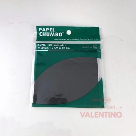 Papel Chumbo Liso - 12x12 - 100 Un