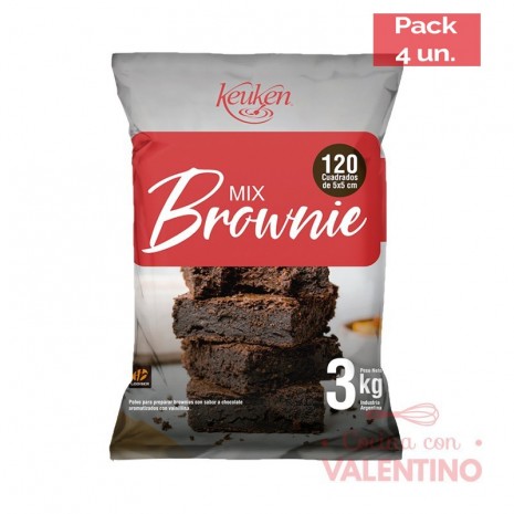 Mix Brownie Keuken - 3 Kg - Pack 4 Un.