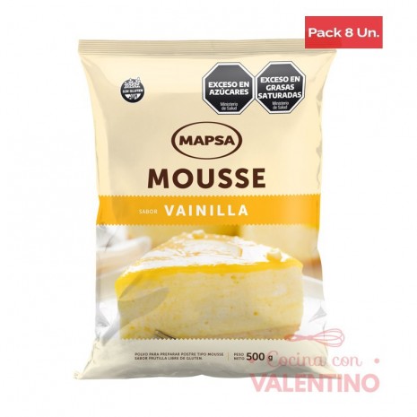 Mousse Mapsa Vainilla - 500 Grs - Pack 8 Un.