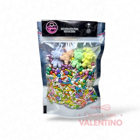 Mix Sprinkles + Forma Ositos - 100 Grs
