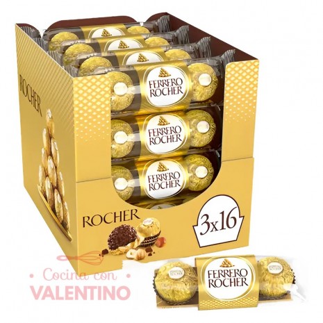 Bombon Ferrero Rocher - 3 Un - Pack 16 Un.