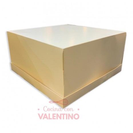 Caja Torta Blanca con Base Bandeja 30x30x15
