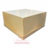 Caja Torta Blanca con Base Bandeja 30x30x15