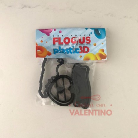 Cortante Flogus Plastico Set Corazon Argentina y Mapa