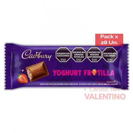 Chocolate Cadbury Frutilla - 82 Grs - Pack 28 Un.
