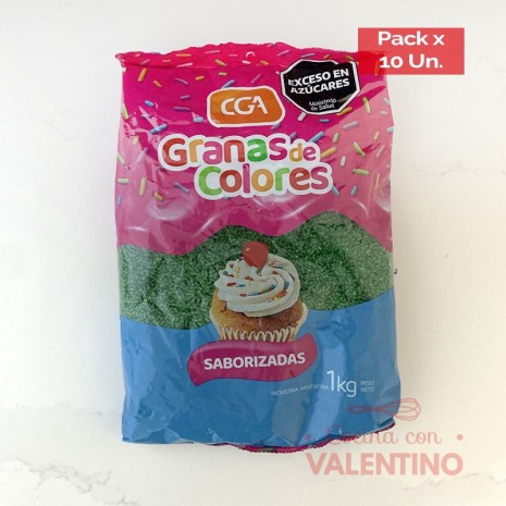 Granas Verde Oscuro - 1 Kg - Pack 10 Un.