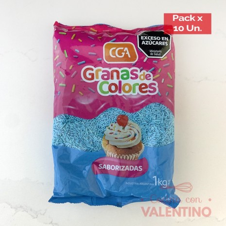 Granas Sticks Celeste - 1 Kg - Pack 10 Un.