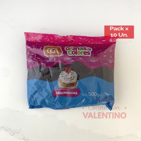 Granas Marron - 500 Grs - Pack 10 Un.