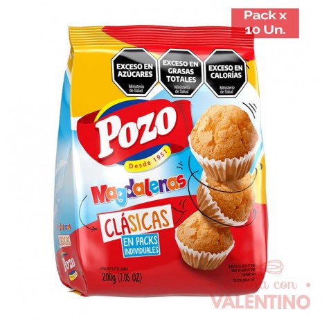 Magdalenas Pozo Clasica - 200 Grs - Pack 10 Un.