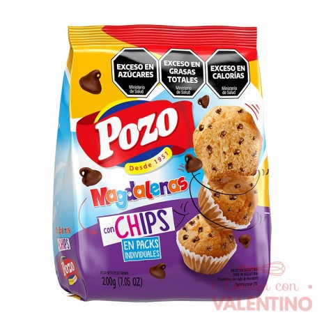Magdalenas Pozo Chips Chocolate - 200 Grs