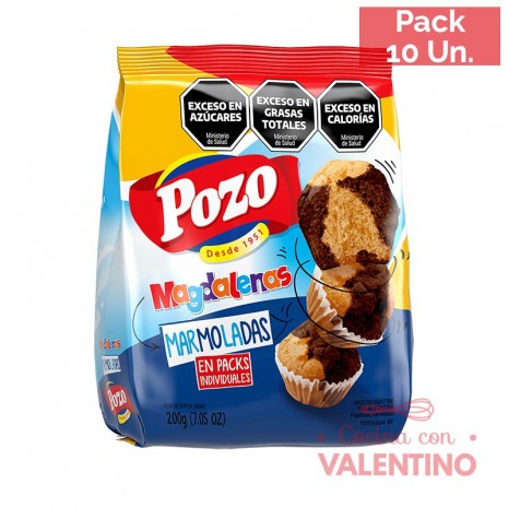 Magdalenas Pozo Marmolada - 200 Grs - Pack 10 Un.