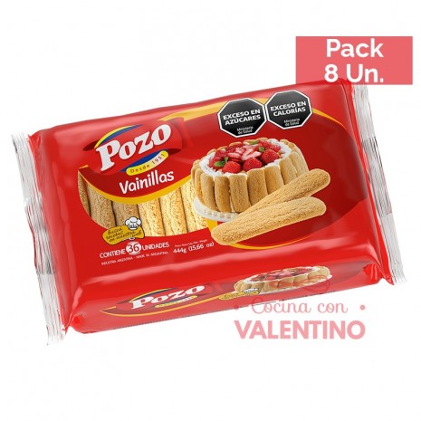 Vainillas Pozo - 444 Grs - Pack 8 Un.