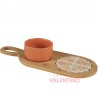 Bowl Ceramica con Bandeja Madera