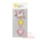 Set Cortantes Wilton Unicornio - 3 Un