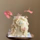 Clase de decoración de torta domo con buttercream y flores naturales