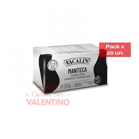 Manteca Vacalin - 200 Grs - Pack 20 Un.
