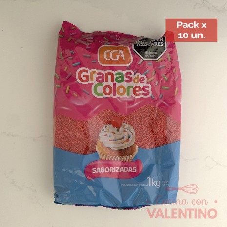 Granas Rojo - 1 Kg - Pack 10 Un.