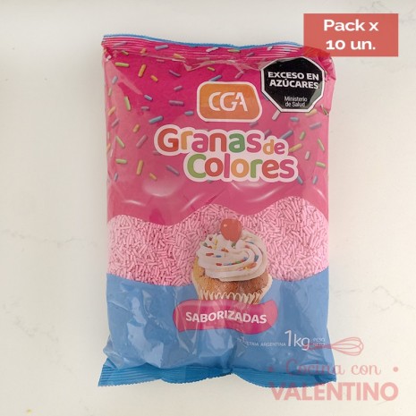Granas Sticks Rosa - 1 Kg - Pack 10 Un.