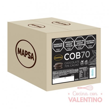 Chocolate Cobertura Mapsa COB70 Semiamargo 70% - 500 Grs - Pack 6 Un