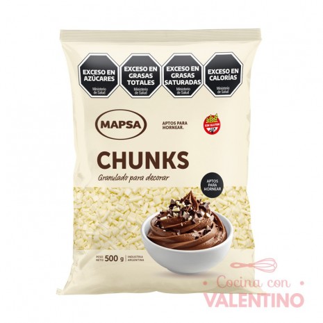 Chocolate Granulado Mapsa Chunks Blanco - 500 Grs
