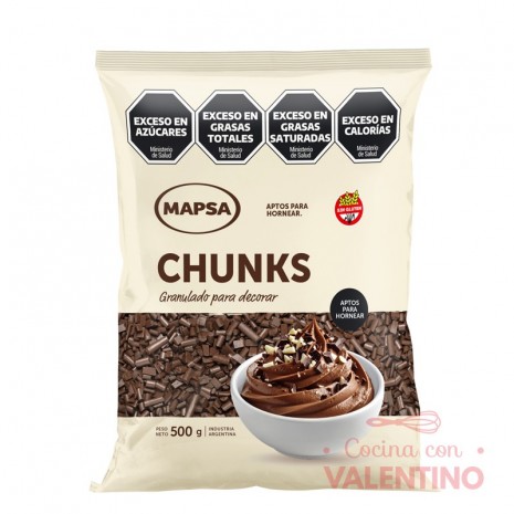Chocolate Granulado Mapsa Chunks Semiamargo - 500 Grs