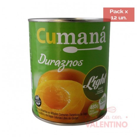 Durazno en Almibar Cumana Light - 800 Grs - Pack 12 Un.