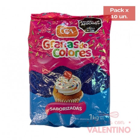 Granas Azul - 1 Kg - Pack 10 Un.