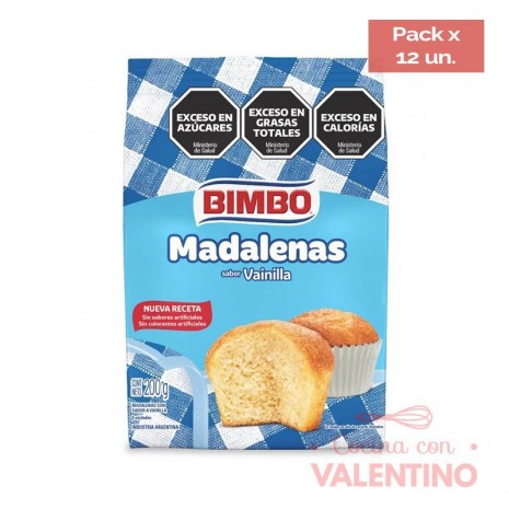 Magdalena Bimbo Vainilla - 200 Grs - Pack 12 Un