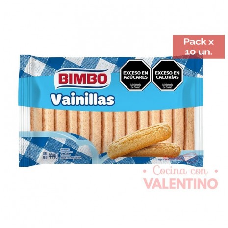 Vainillas Bimbo - 444 Grs - Pack 10 Un