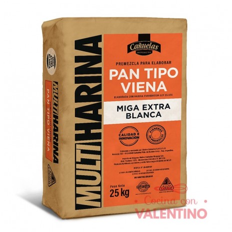 Premezcla Cañuelas Pan de Viena - 25 Kg