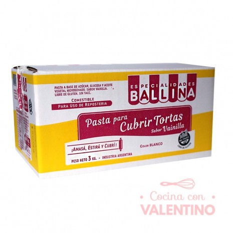 Pasta Cubretorta Ballina Vainilla - 3 Kg