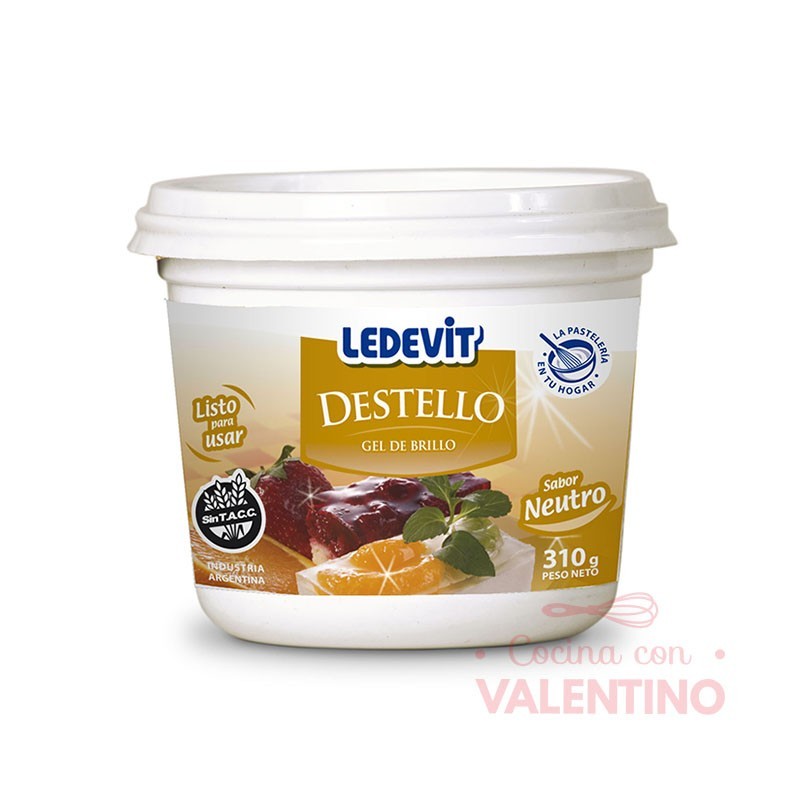 Gel Destello Neutro Ledevit - 310 Grs - Valentino - Mercado pastelero