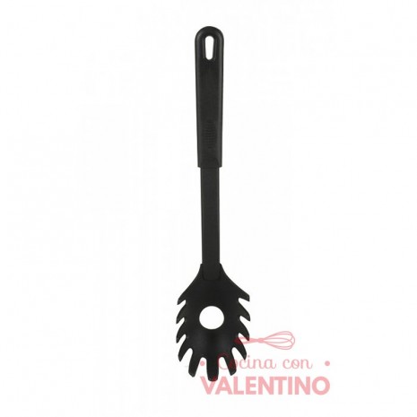 Cuchara para Pasta Plastico Negro - 28 Cm