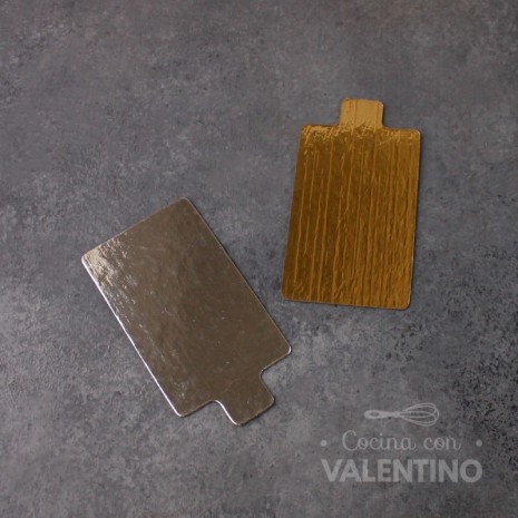 Disco Formato con Pestaña Oro/Plata - 10.5x5.7Cm