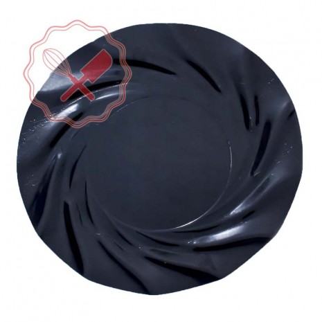 Plato Acuario Negro 35cm