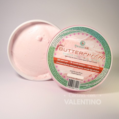 Buttercream Sabor Frutilla PastelAR - 360Grs