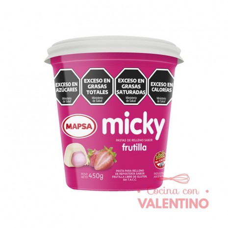 Pasta Relleno Micky Frutilla - 450 Grs