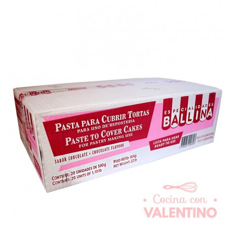 Pasta Cubretorta Chocolate Ballina 500Grs - Caja 20u