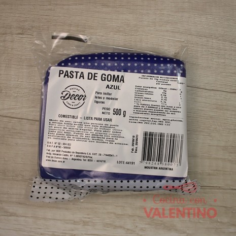 Pasta de Goma Azul - 500Grs