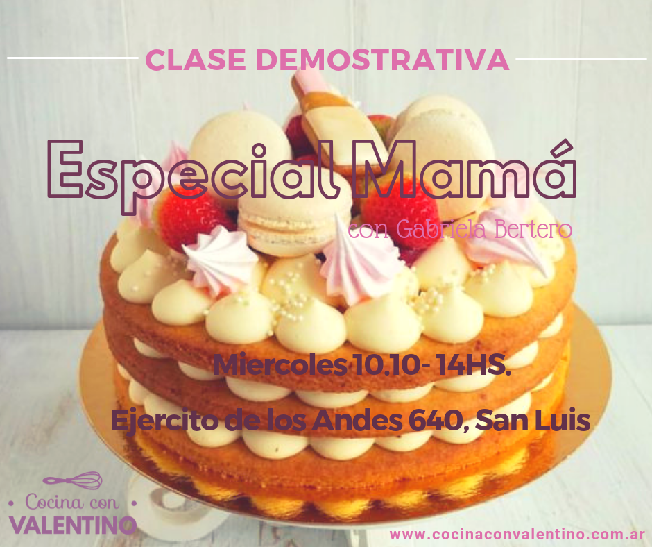 clase, san luis, repostería, dia de la madre